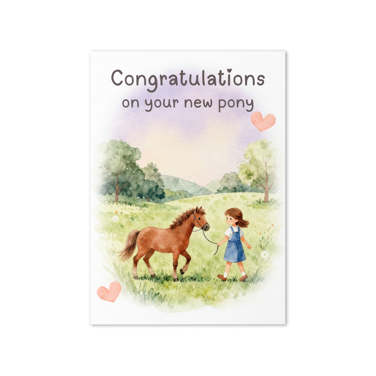 New Pony Day Card — Congratulations on Your New Pony