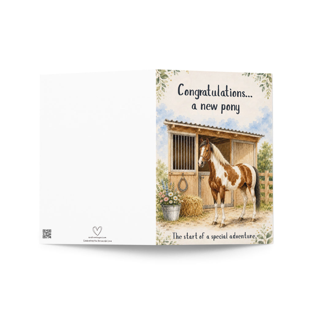 New Pony Day Card — Congratulations on Your New Pony
