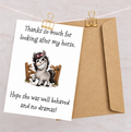 Thanks for Looking After My Horse — Horse Owner Thank You Card